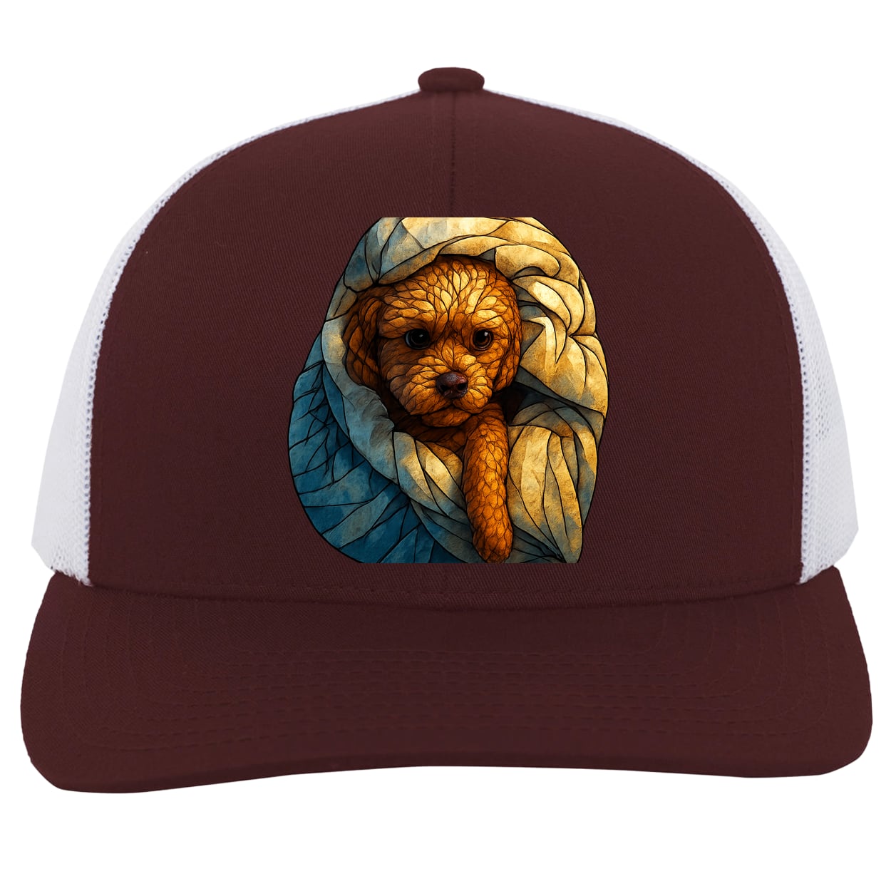 104C Trucker Snap Back - Maroon/White