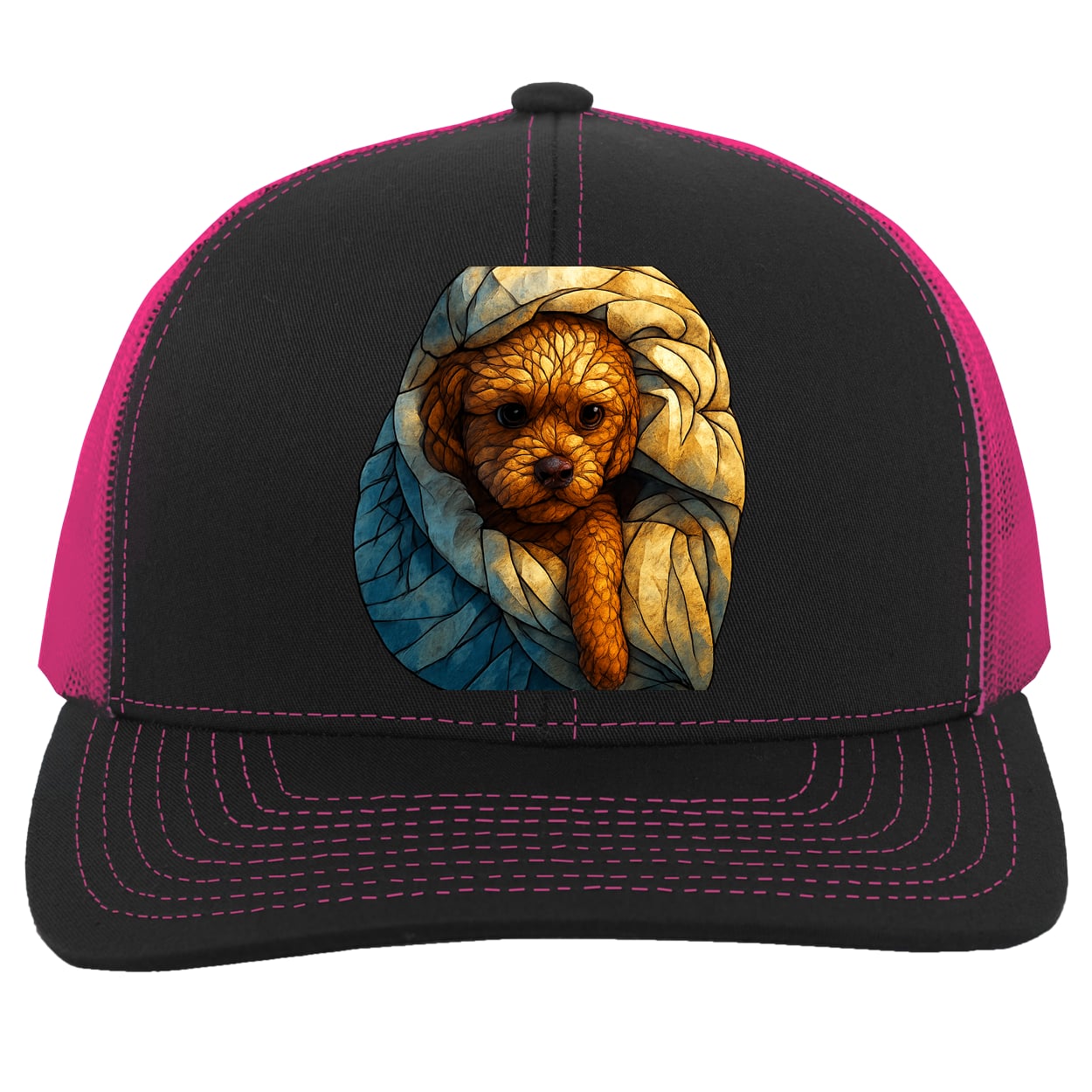 104C Trucker Snap Back - Black/Pink