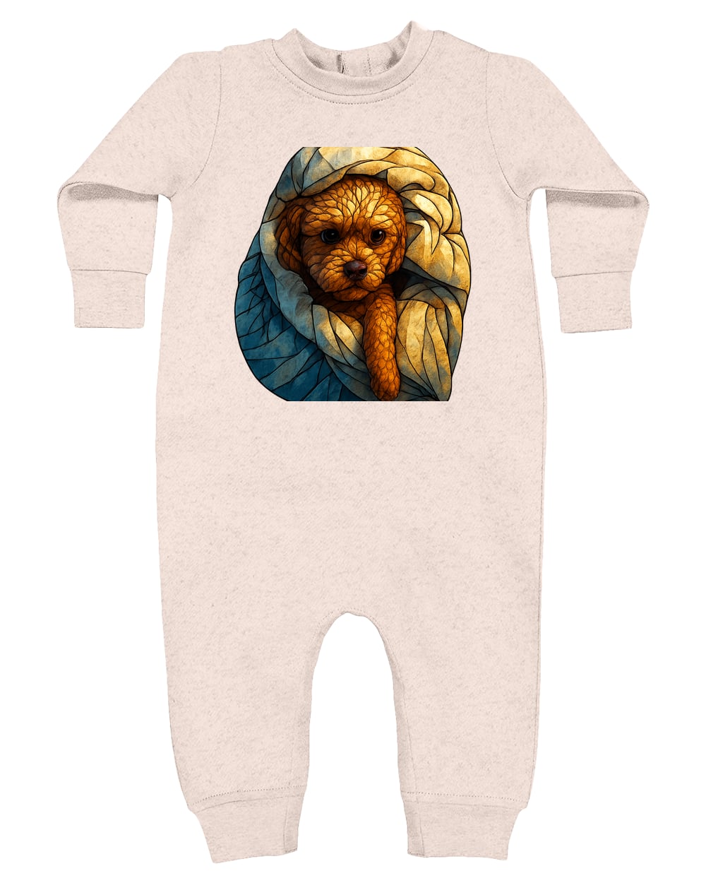 4447 Rabbit Skins Infant Fleece One-Piece Bodysuit - Natural Heather