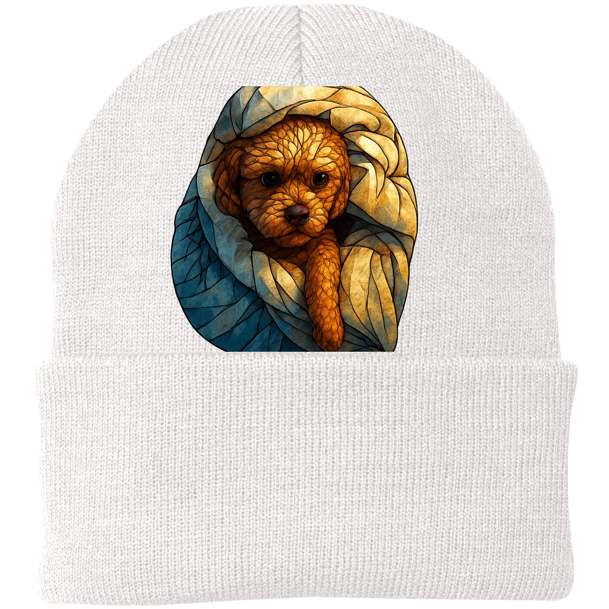 CP90 Port & Company Knit Beanie - White