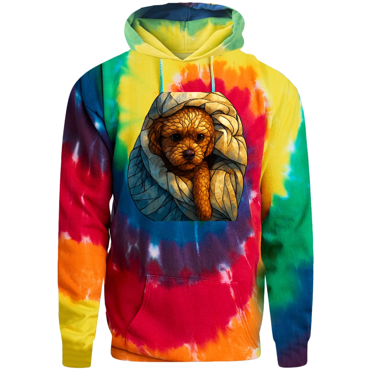 PC146 Port & Company Adult Tie-Dye Pullover Hoodie - Rainbow