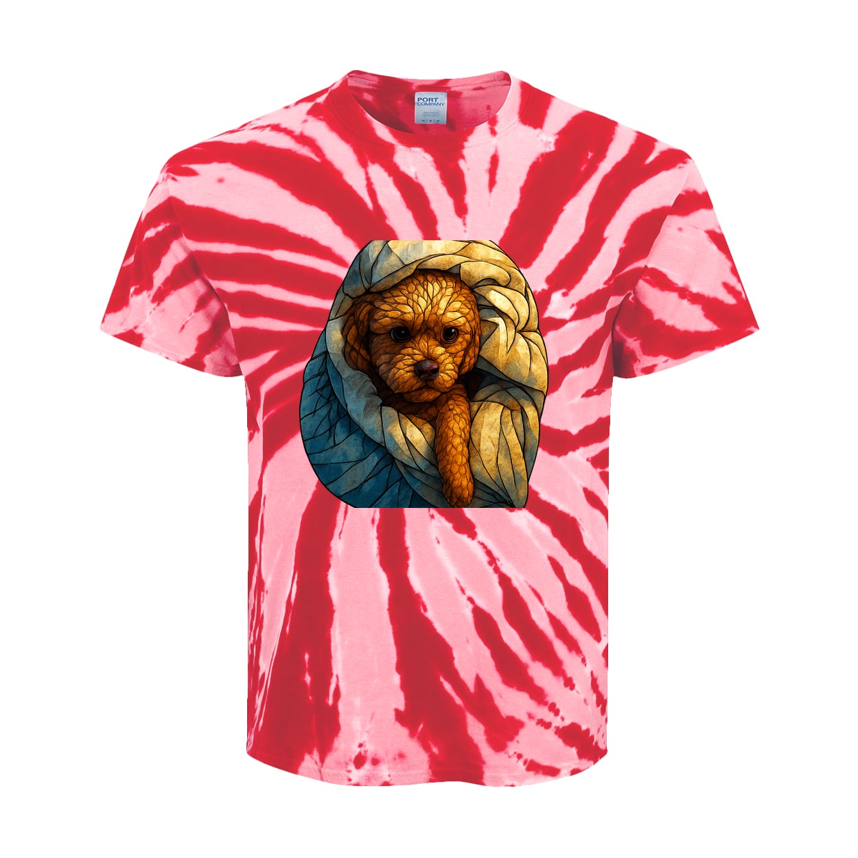 PC147Y Port & Company Kids Tie-Dye Tee - Red
