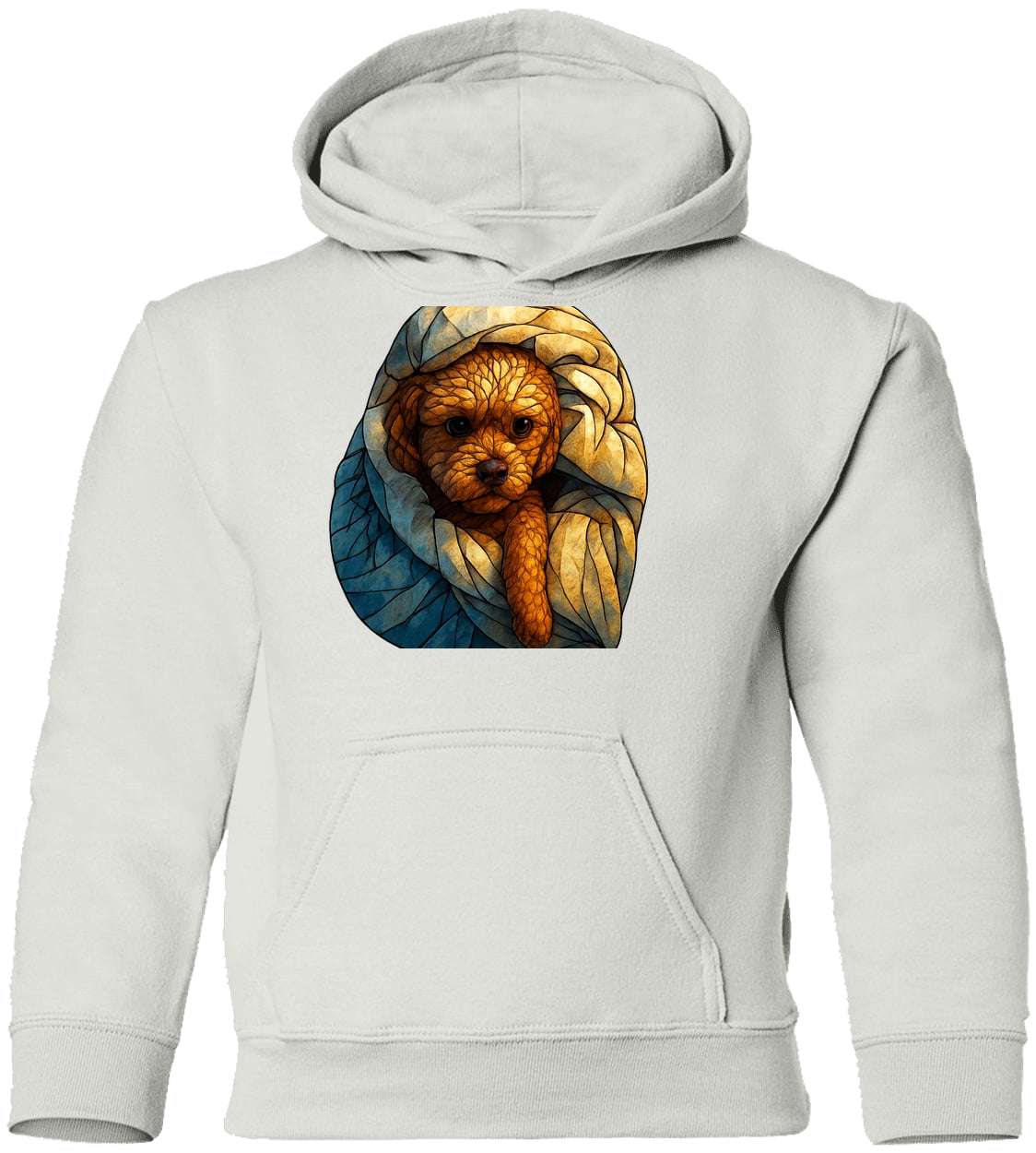 G185B Gildan Youth Pullover Hoodie - White