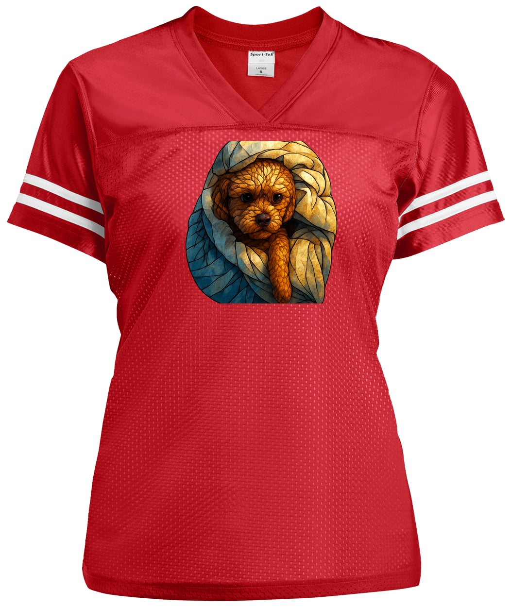 LST307 Sport-Tek Ladies' Replica Jersey - True Red/White