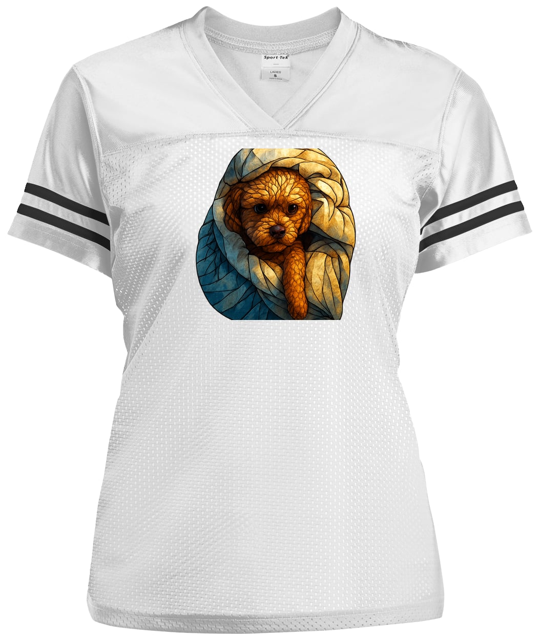 LST307 Sport-Tek Ladies' Replica Jersey - White/Black