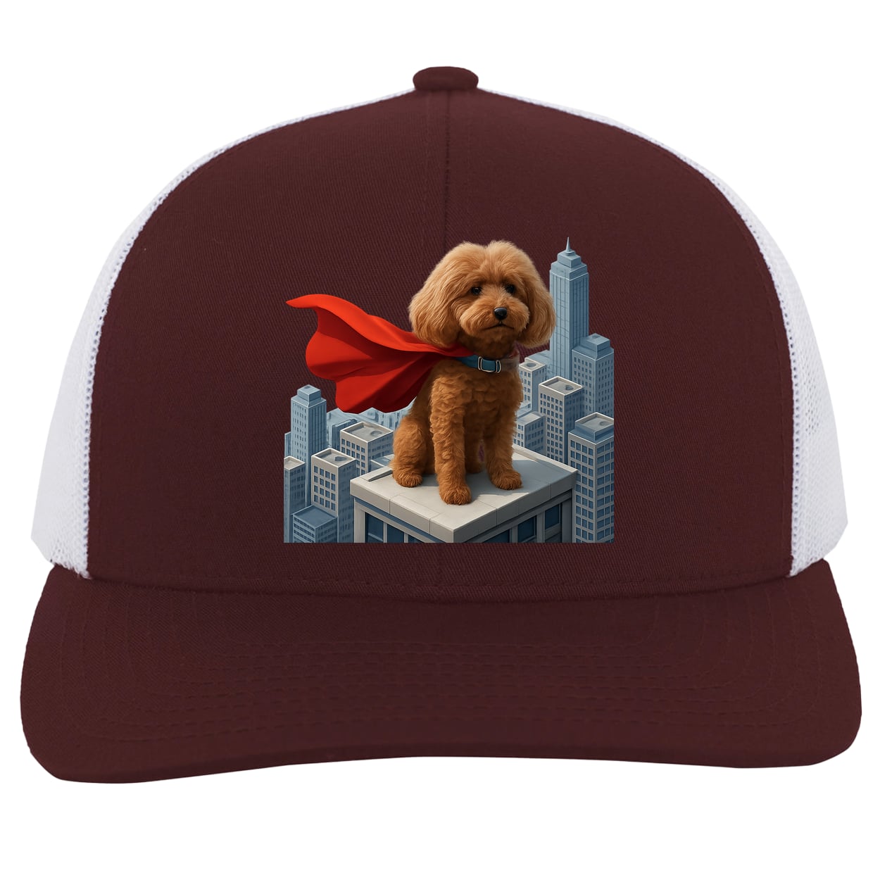 104C Trucker Snap Back - Maroon/White