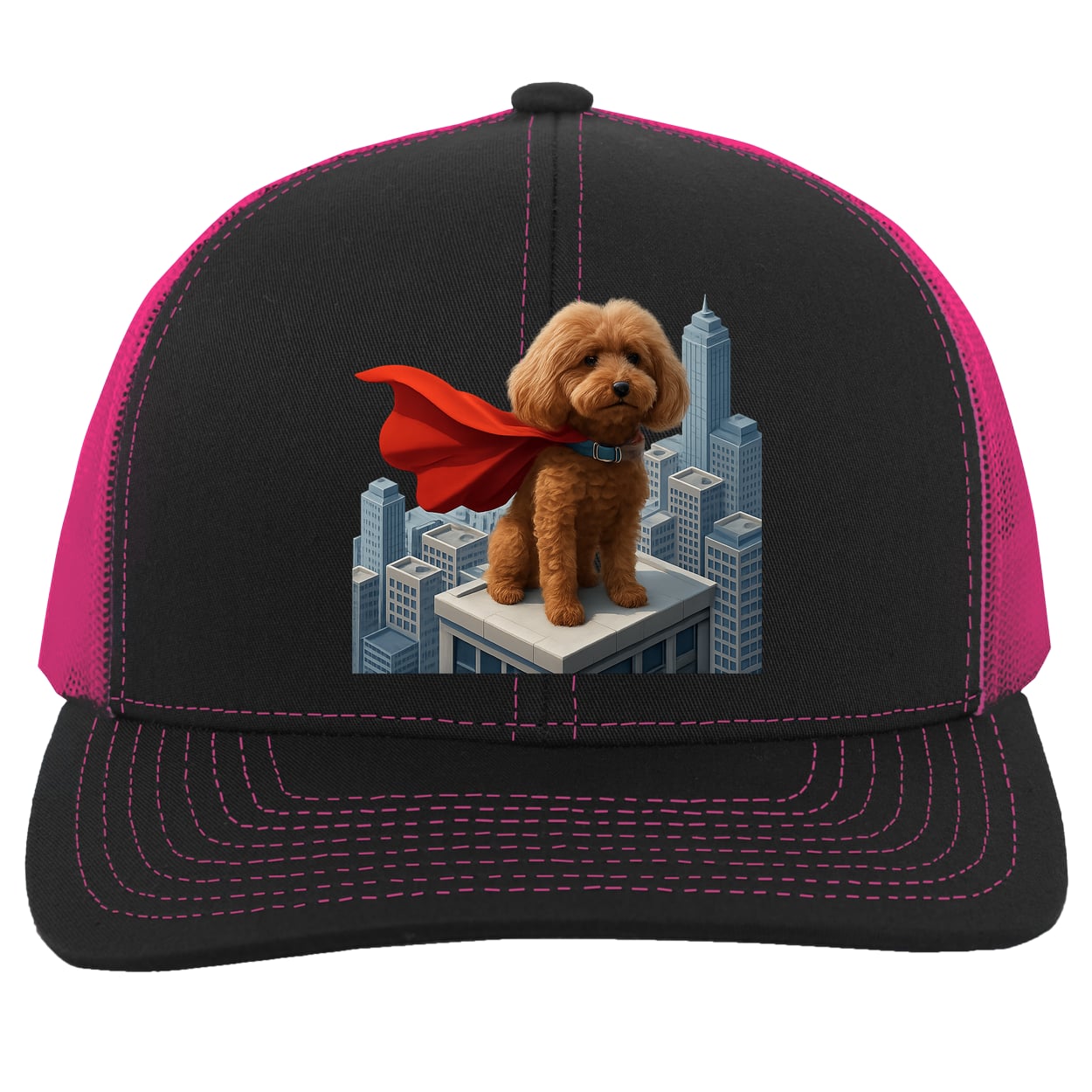 104C Trucker Snap Back - Black/Pink