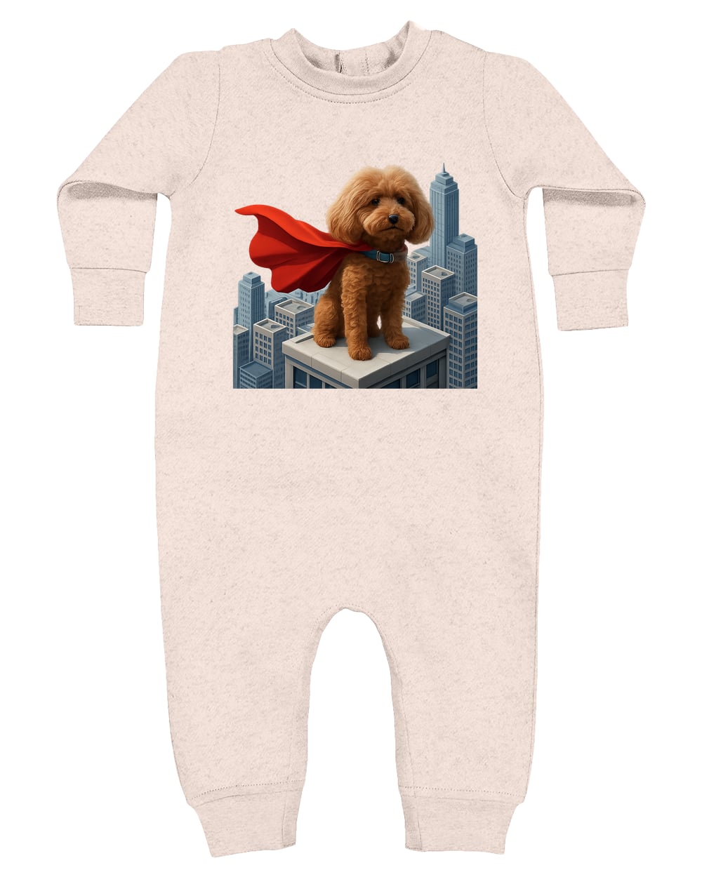 4447 Rabbit Skins Infant Fleece One-Piece Bodysuit - Natural Heather