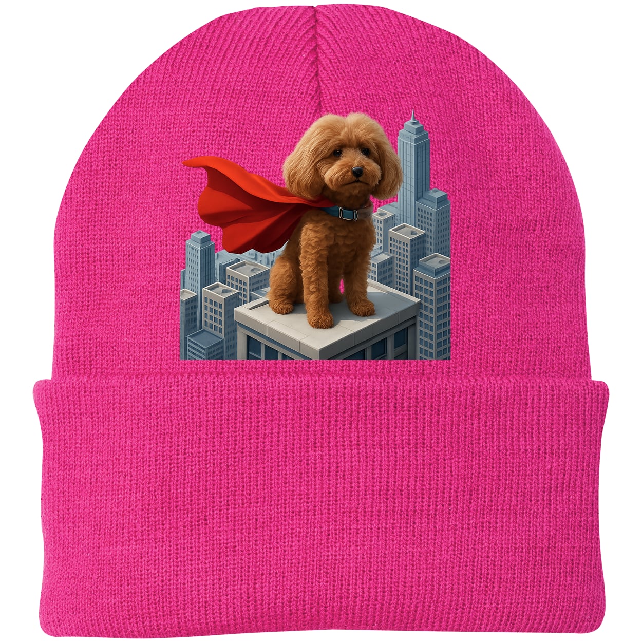 CP90 Port & Company Knit Beanie - Neon Pink