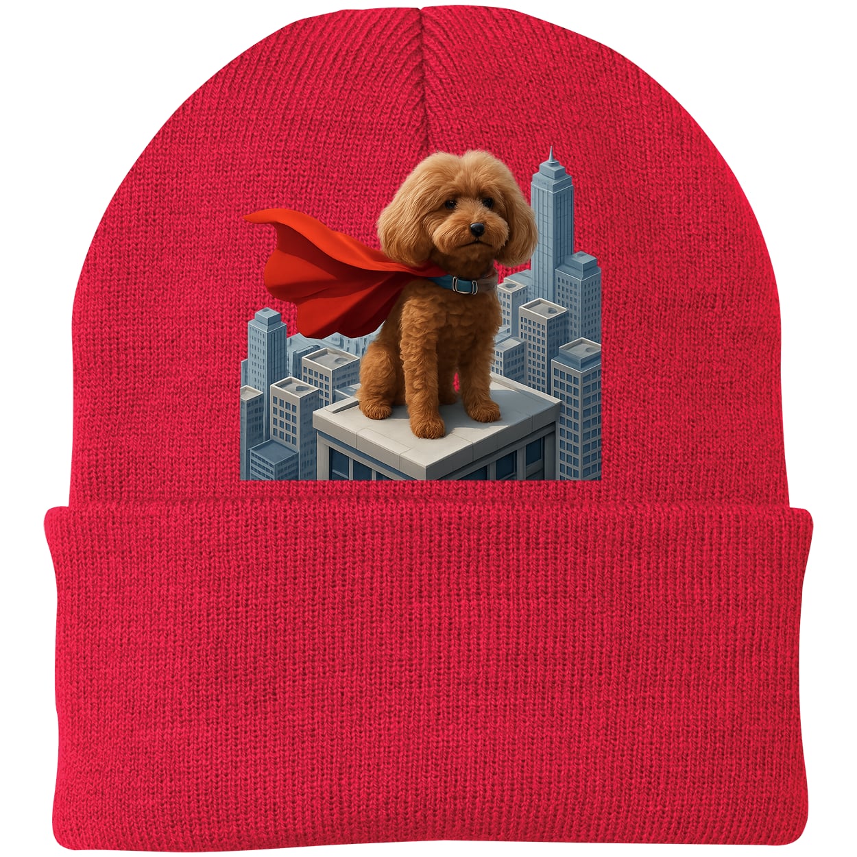CP90 Port & Company Knit Beanie - Athletic Red