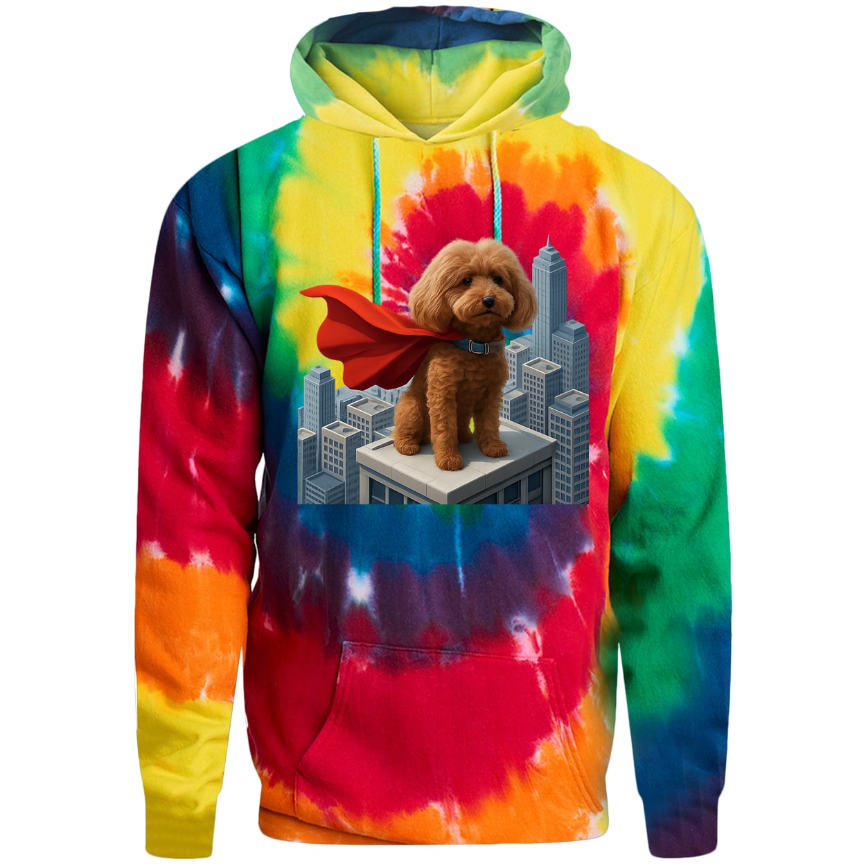 PC146 Port & Company Adult Tie-Dye Pullover Hoodie - Rainbow
