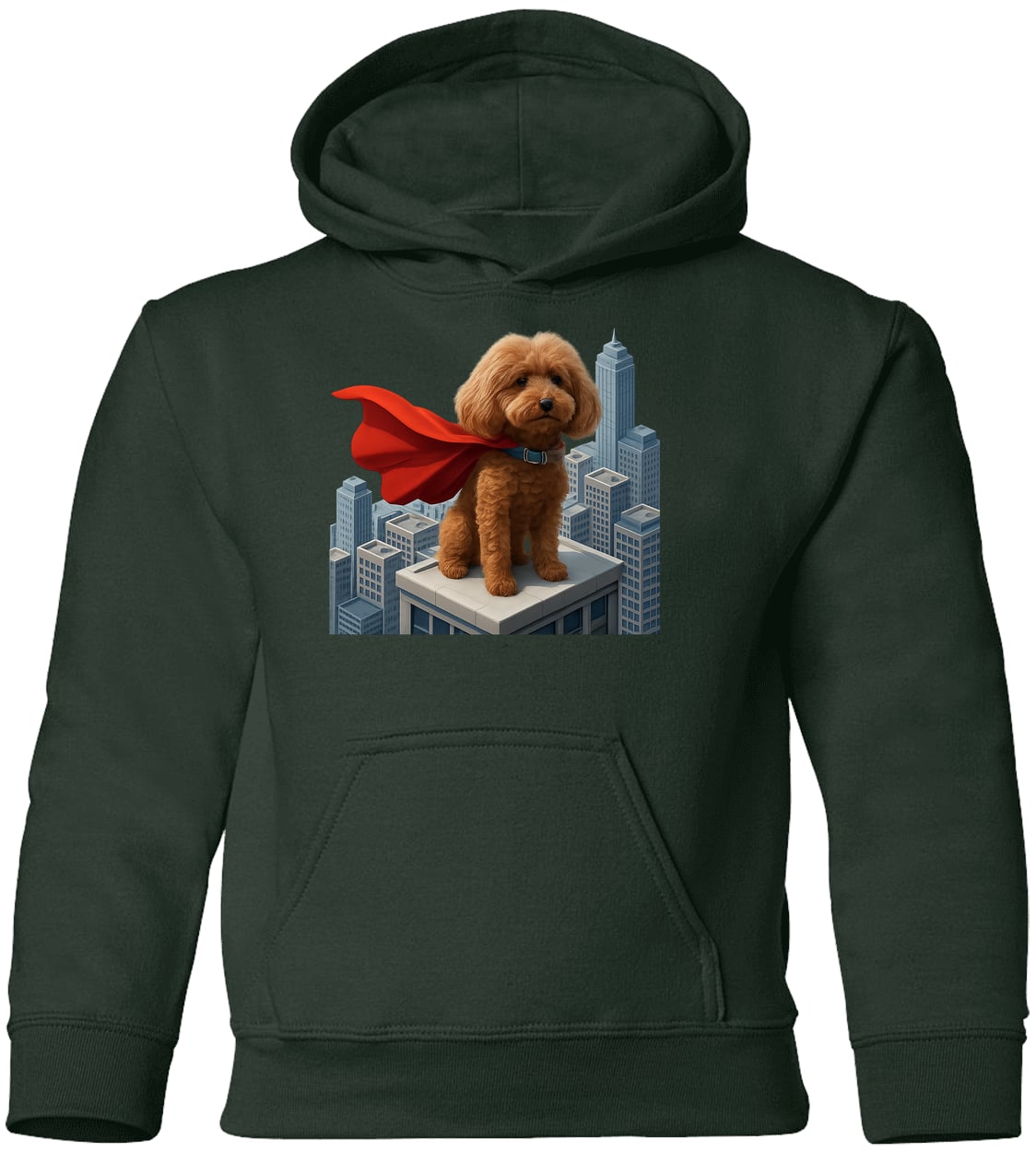 G185B Gildan Youth Pullover Hoodie - Forest Green