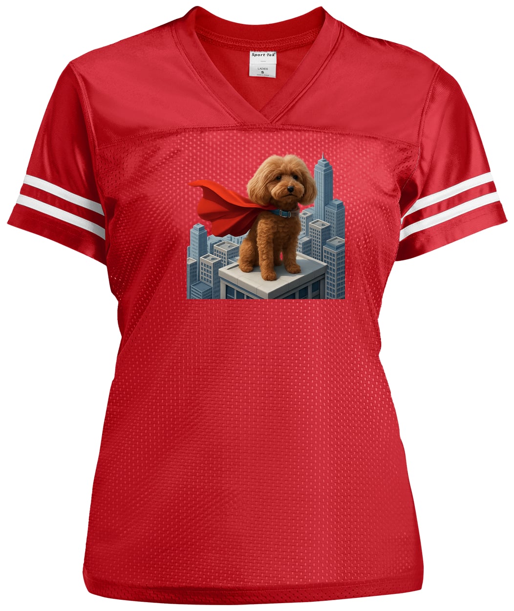 LST307 Sport-Tek Ladies' Replica Jersey - True Red/White
