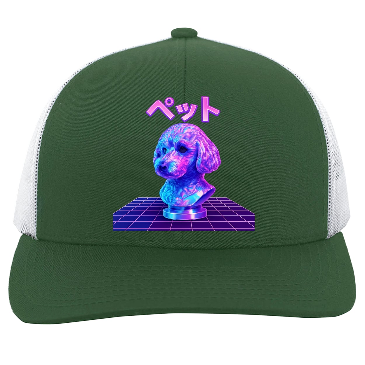 104C Trucker Snap Back - Dark Green/White