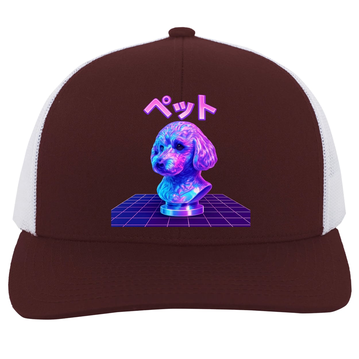 104C Trucker Snap Back - Maroon/White