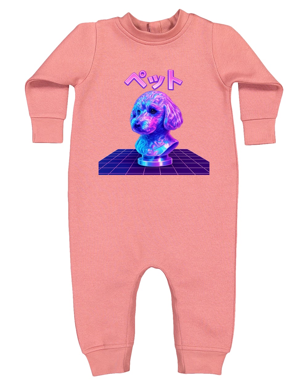 4447 Rabbit Skins Infant Fleece One-Piece Bodysuit - Mauvelous