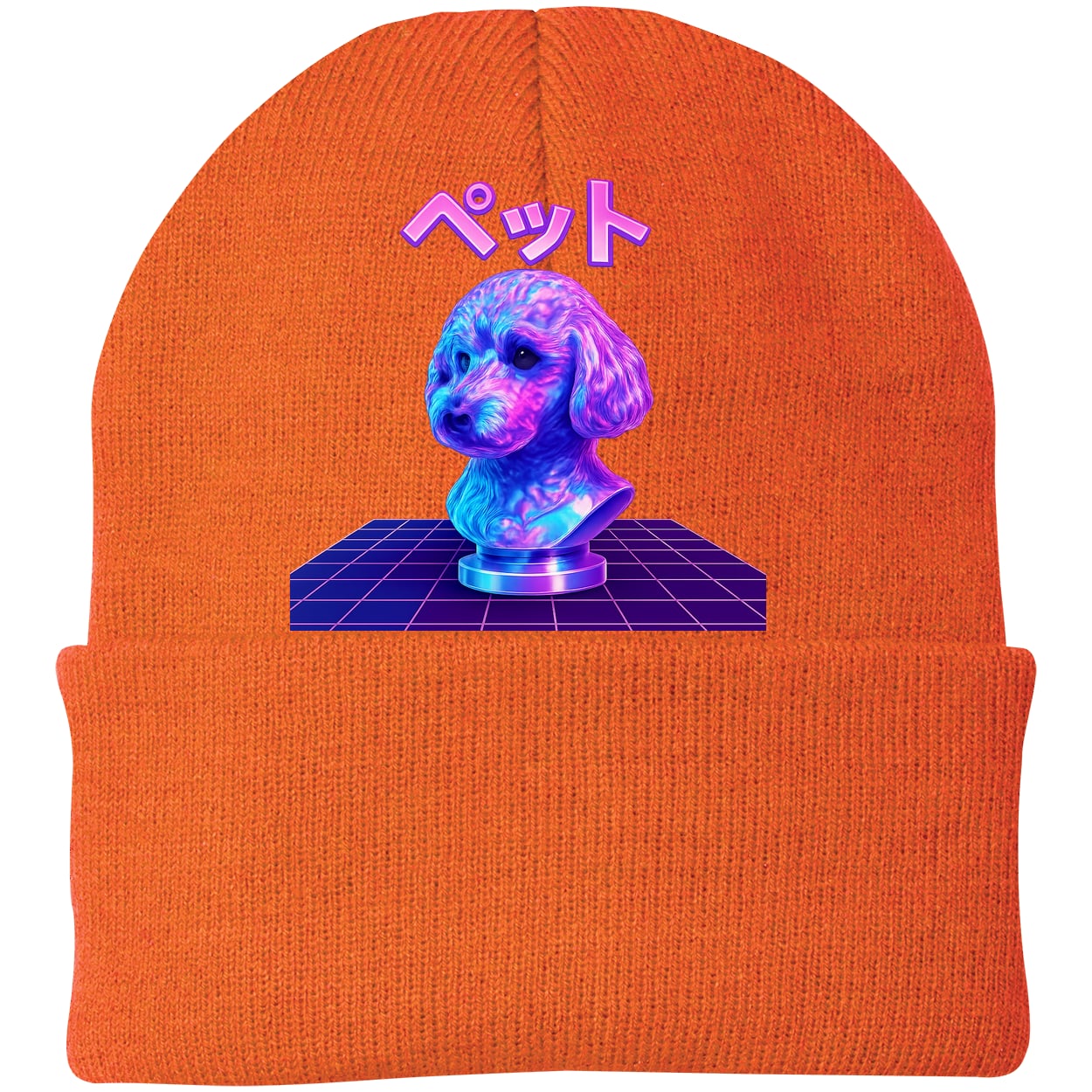 CP90 Port & Company Knit Beanie - Neon Orange