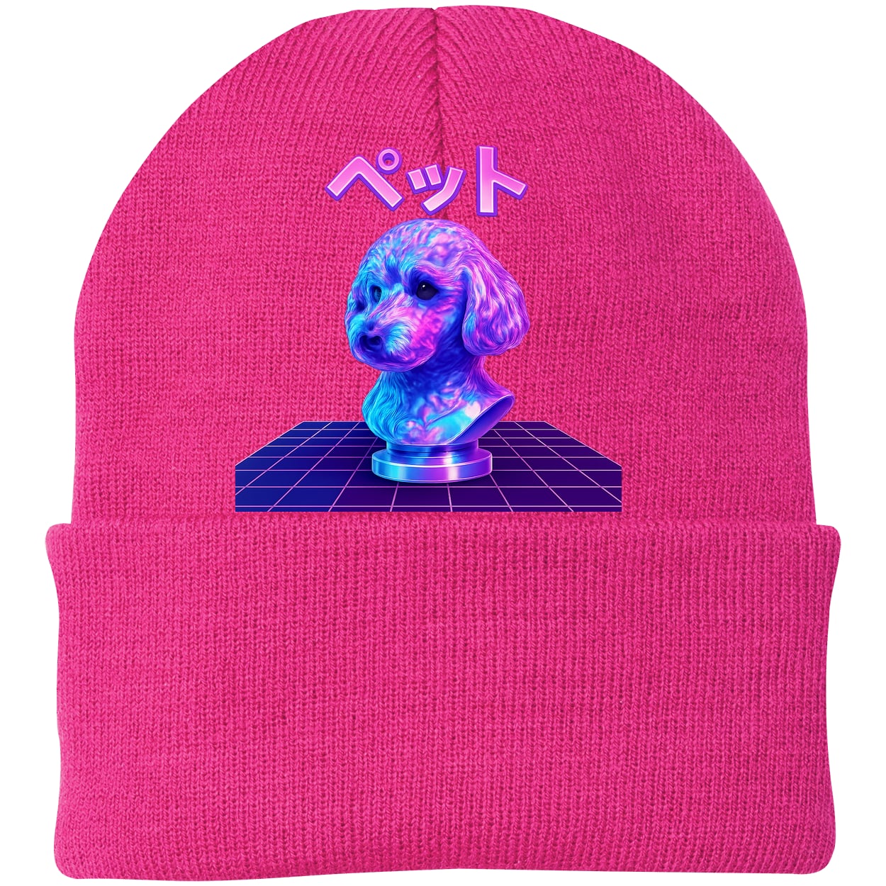CP90 Port & Company Knit Beanie - Neon Pink