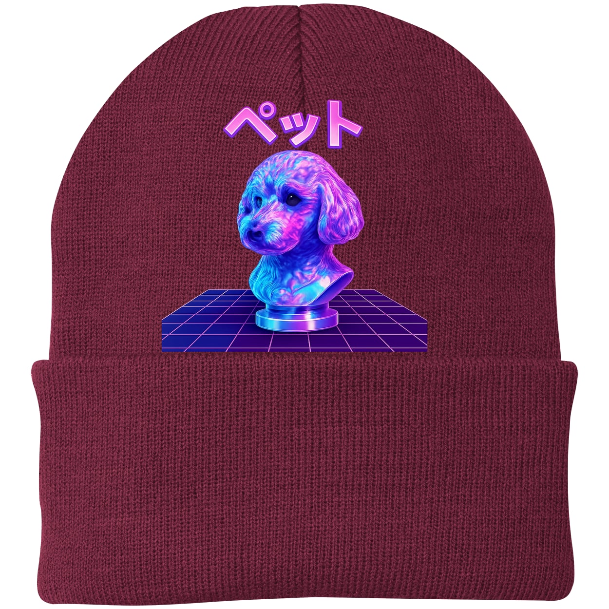 CP90 Port & Company Knit Beanie - Maroon