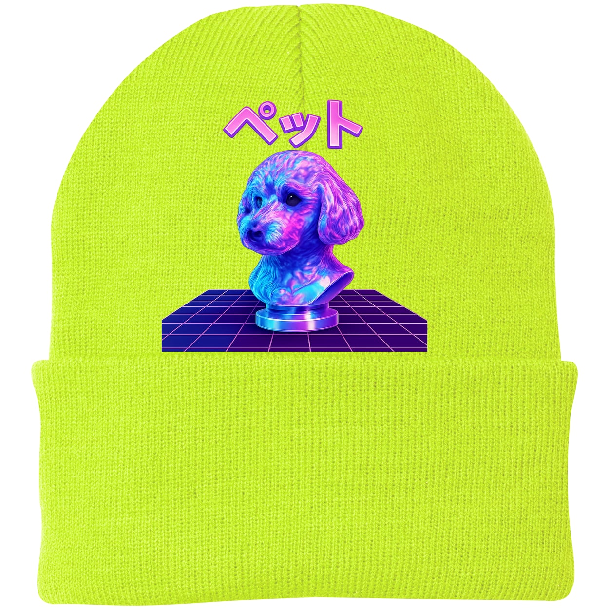 CP90 Port & Company Knit Beanie - Neon Yellow