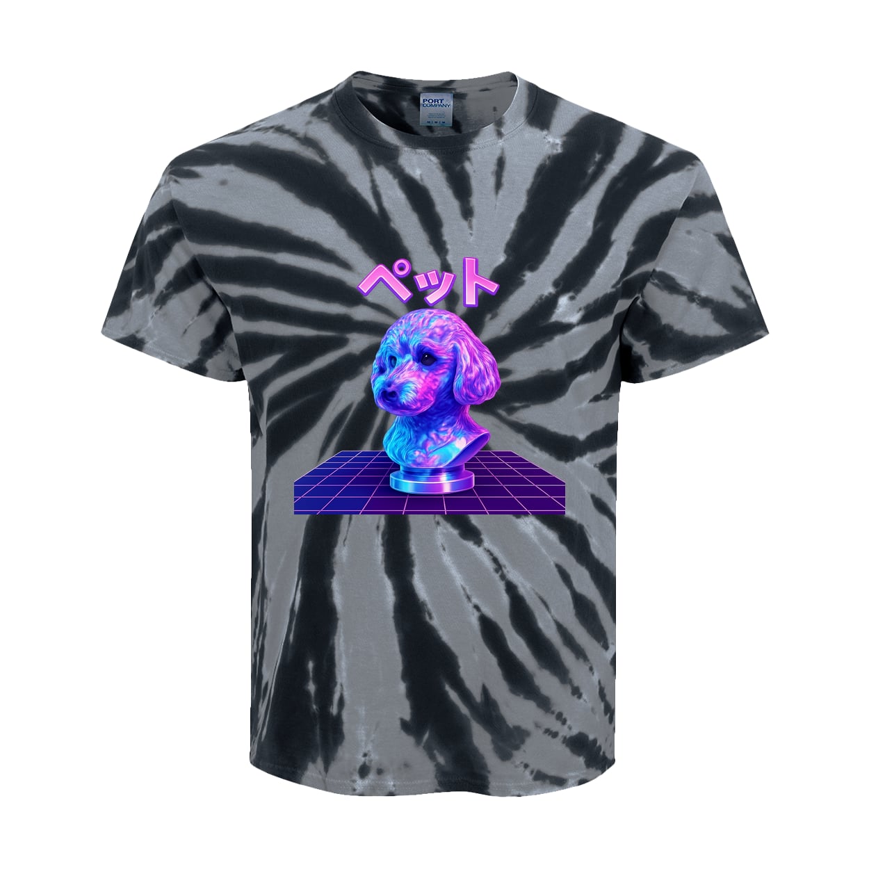 PC147Y Port & Company Kids Tie-Dye Tee - Black