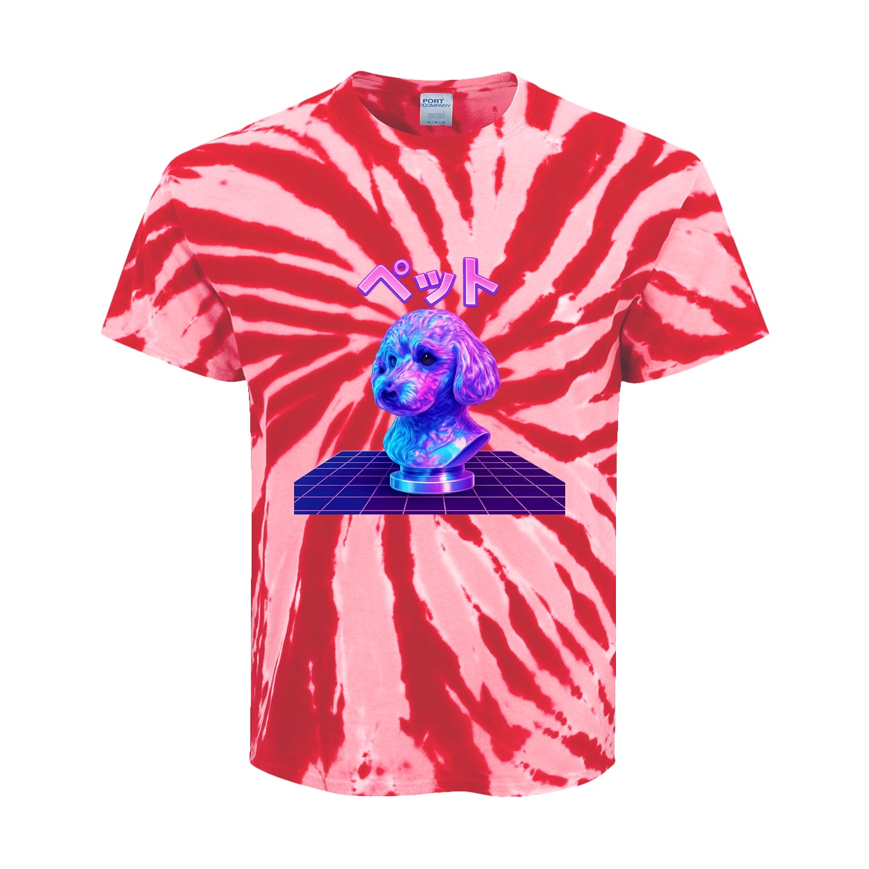 PC147Y Port & Company Kids Tie-Dye Tee - Red