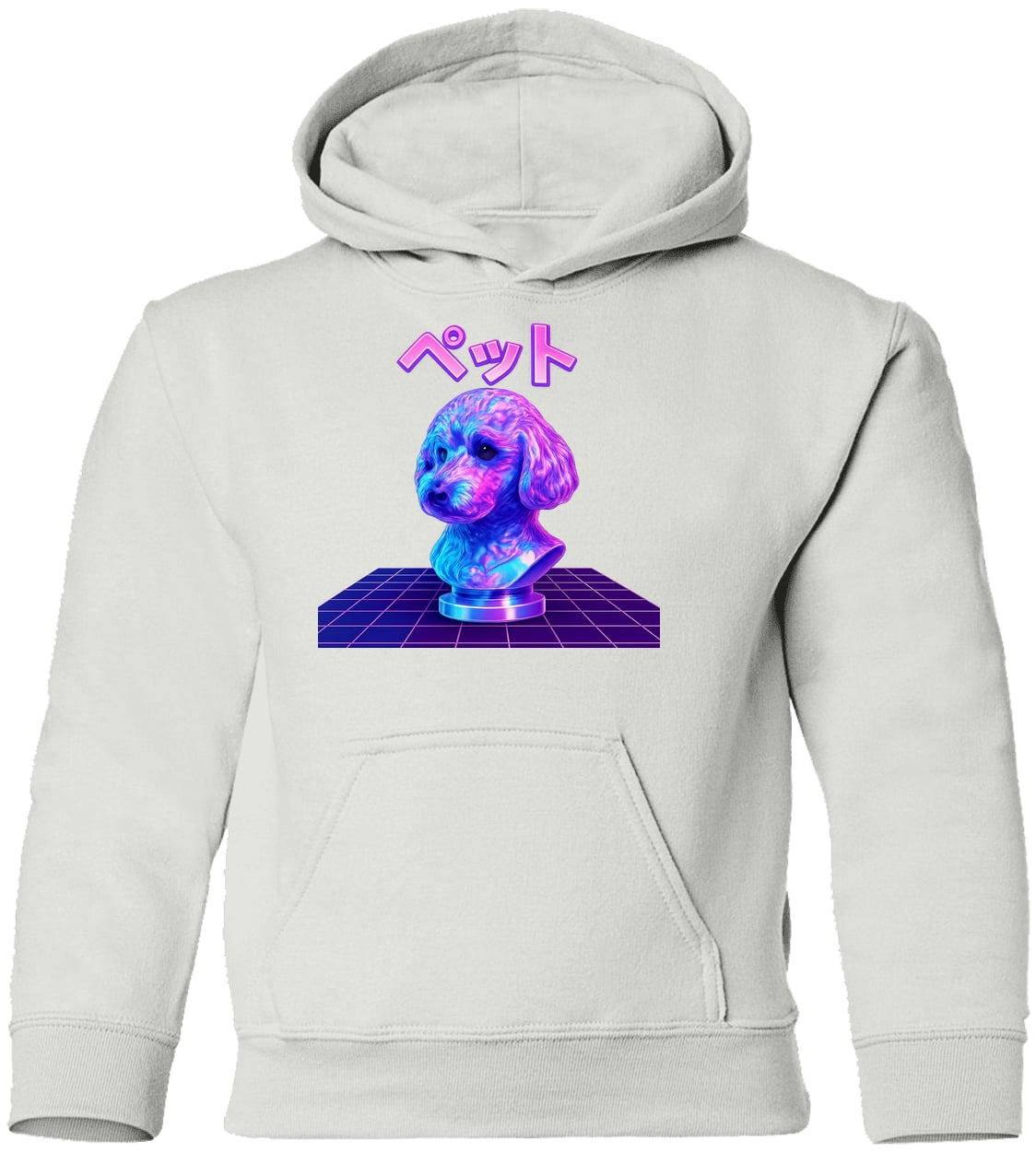 G185B Gildan Youth Pullover Hoodie - White