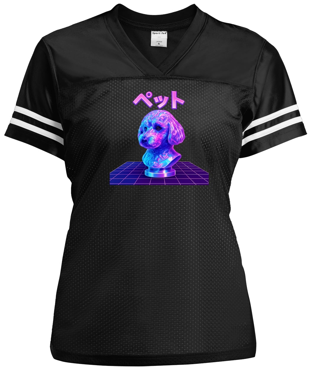 LST307 Sport-Tek Ladies' Replica Jersey - Black/White