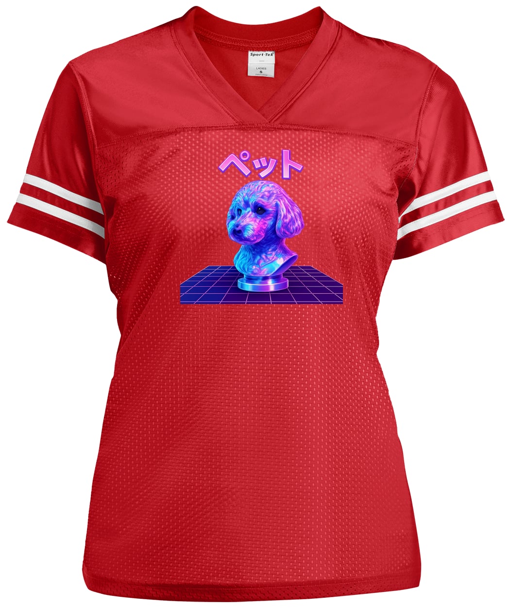 LST307 Sport-Tek Ladies' Replica Jersey - True Red/White