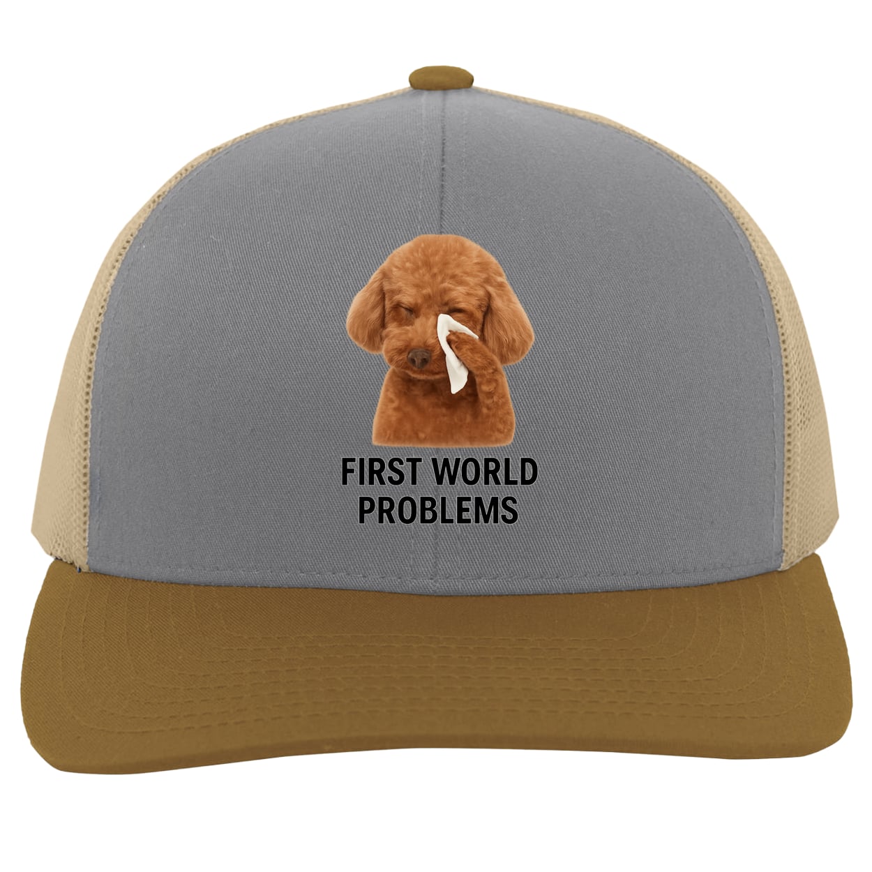 104C Trucker Snap Back - Heather/Beige/Amber