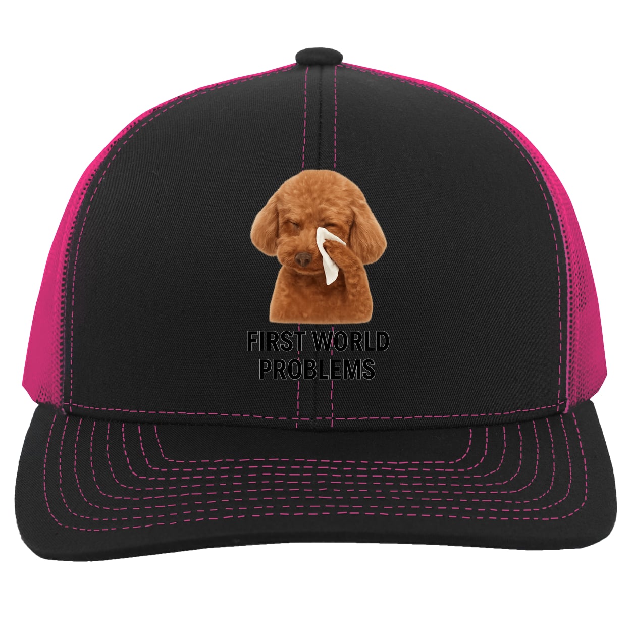 104C Trucker Snap Back - Black/Pink