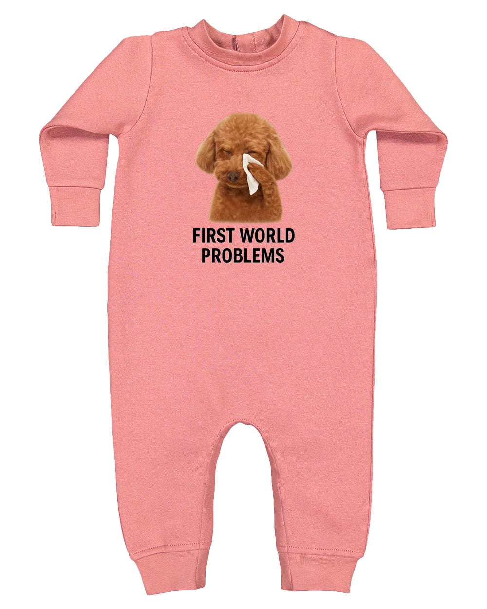 4447 Rabbit Skins Infant Fleece One-Piece Bodysuit - Mauvelous
