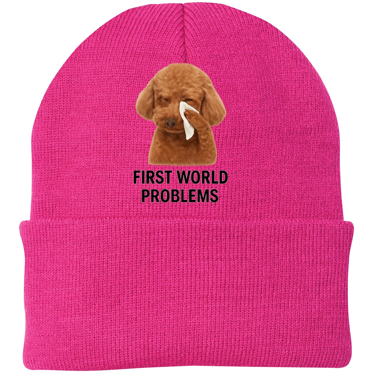 CP90 Port & Company Knit Beanie - Neon Pink