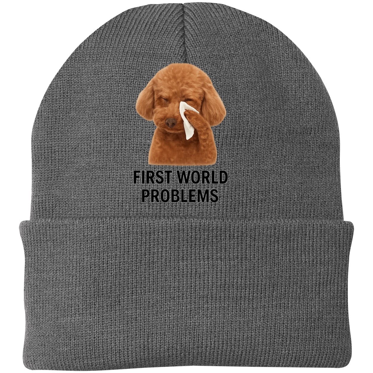CP90 Port & Company Knit Beanie - Athletic Oxford