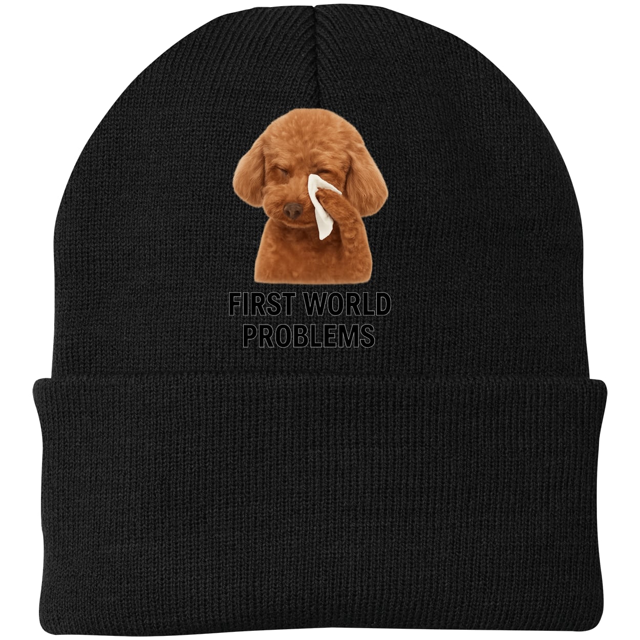 CP90 Port & Company Knit Beanie - Black