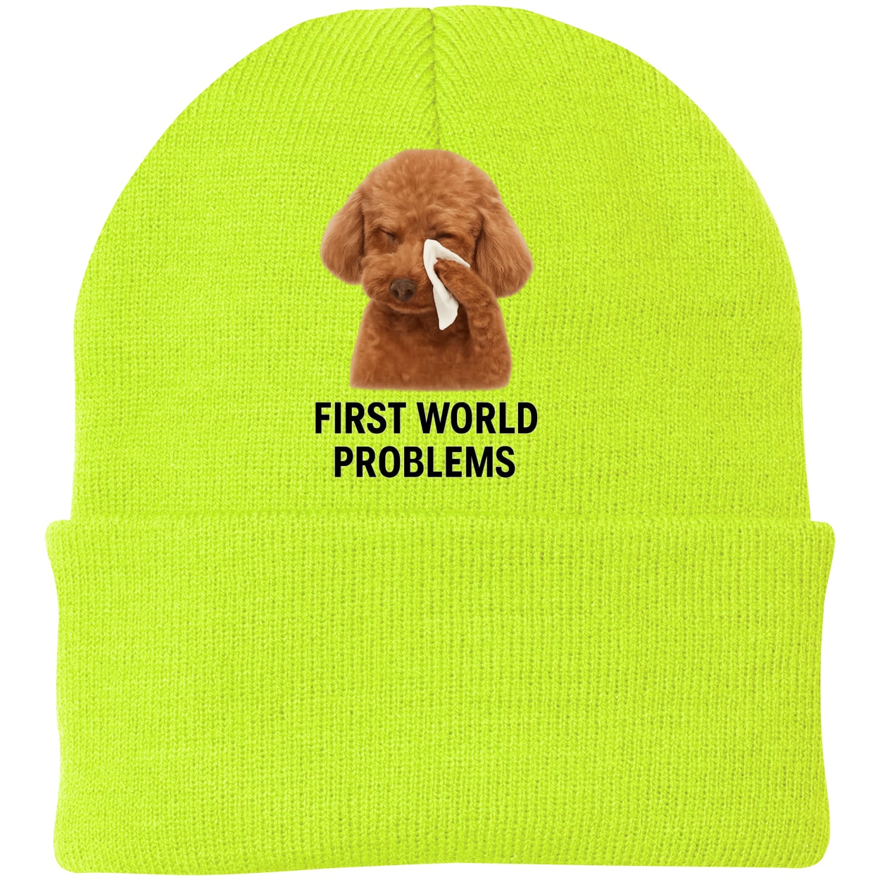 CP90 Port & Company Knit Beanie - Neon Yellow