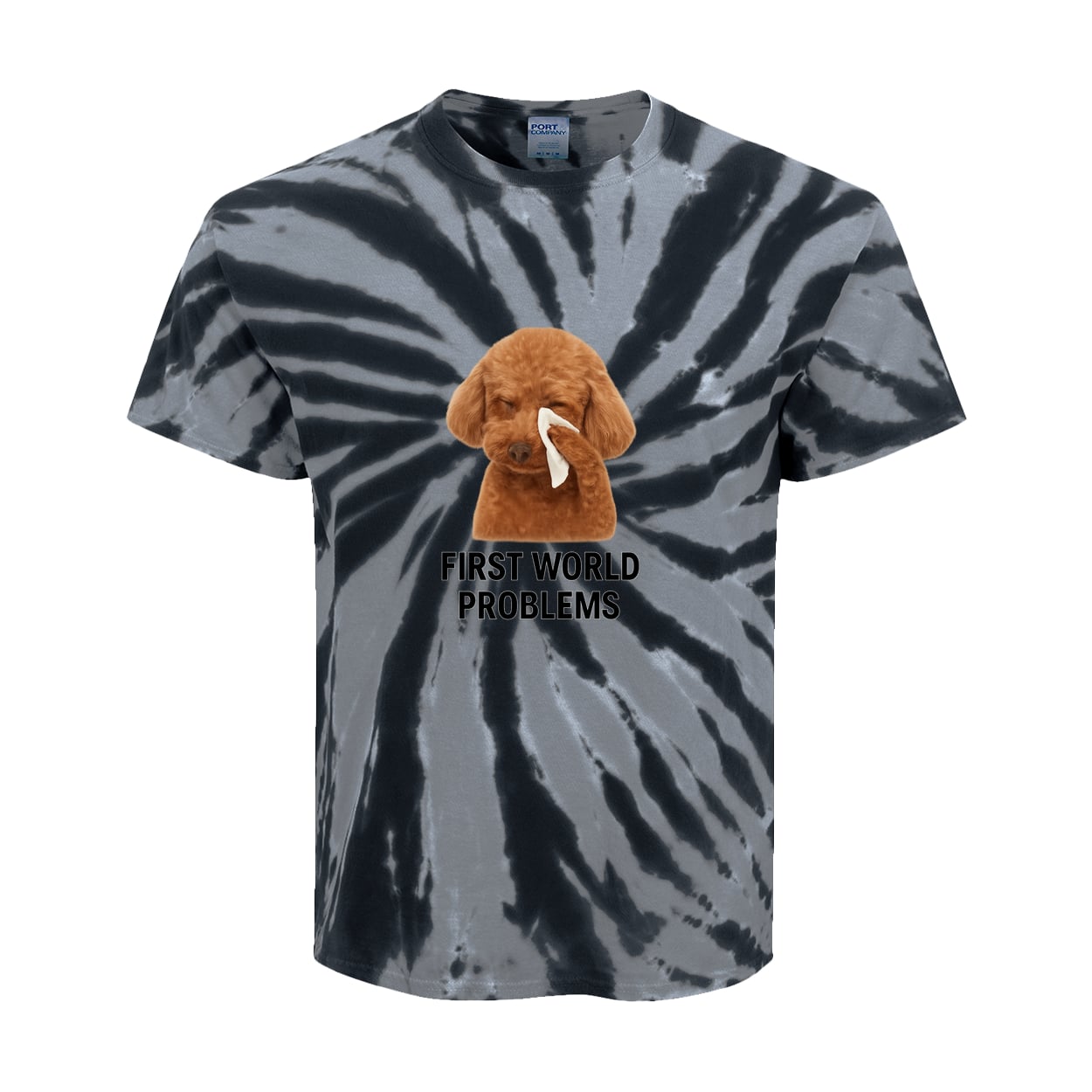 PC147Y Port & Company Kids Tie-Dye Tee - Black