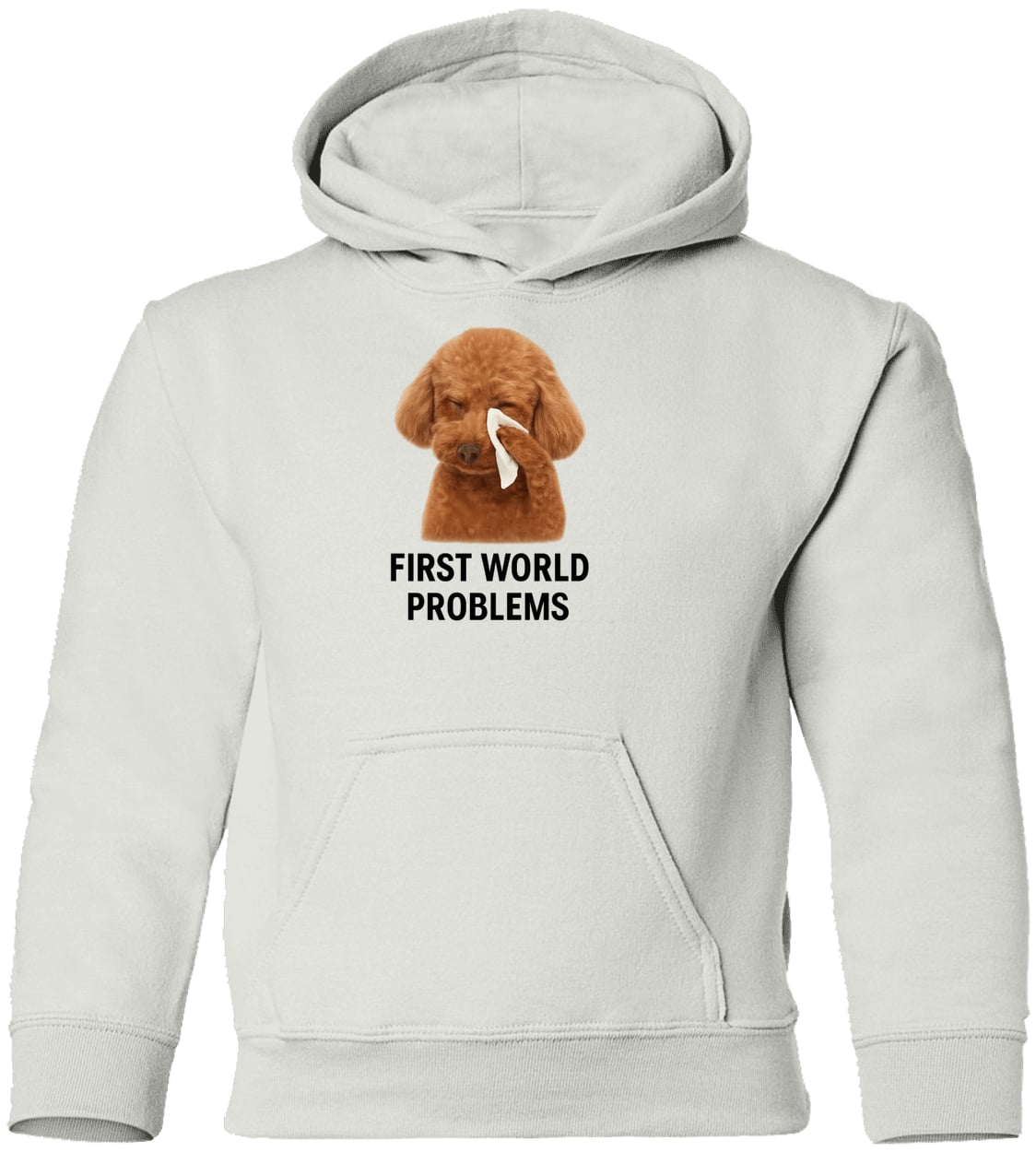 G185B Gildan Youth Pullover Hoodie - White