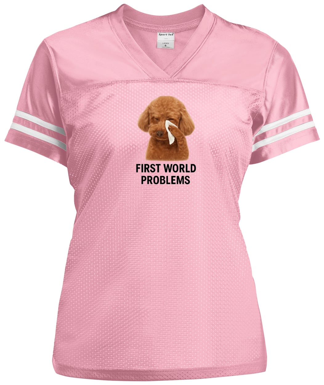 LST307 Sport-Tek Ladies' Replica Jersey - Light Pink/White