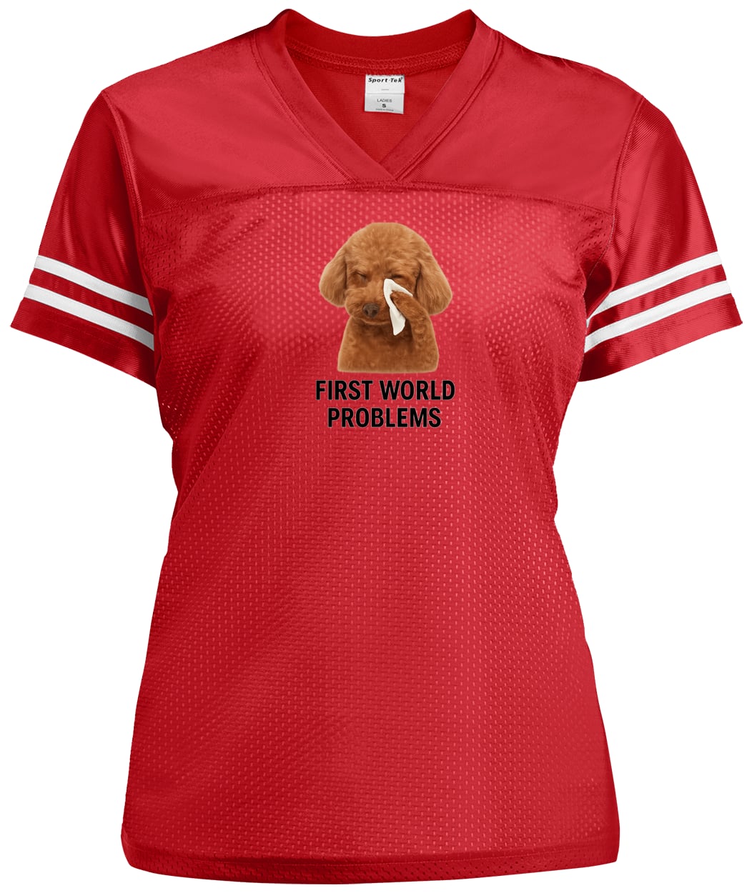 LST307 Sport-Tek Ladies' Replica Jersey - True Red/White