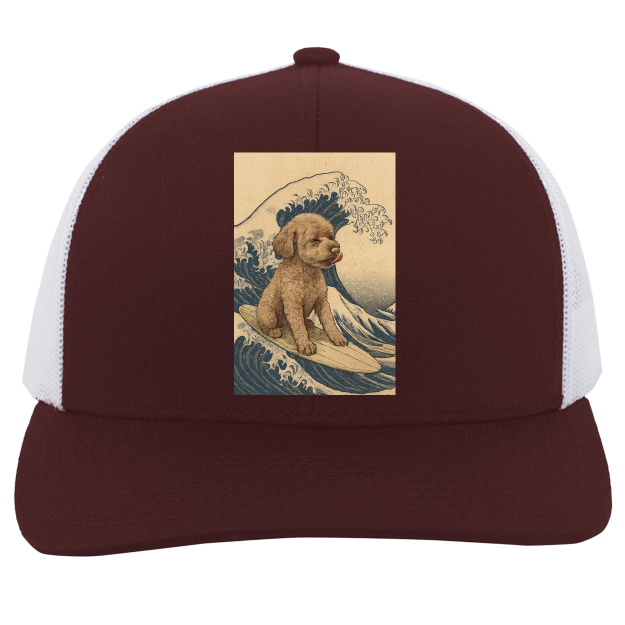 104C Trucker Snap Back - Maroon/White