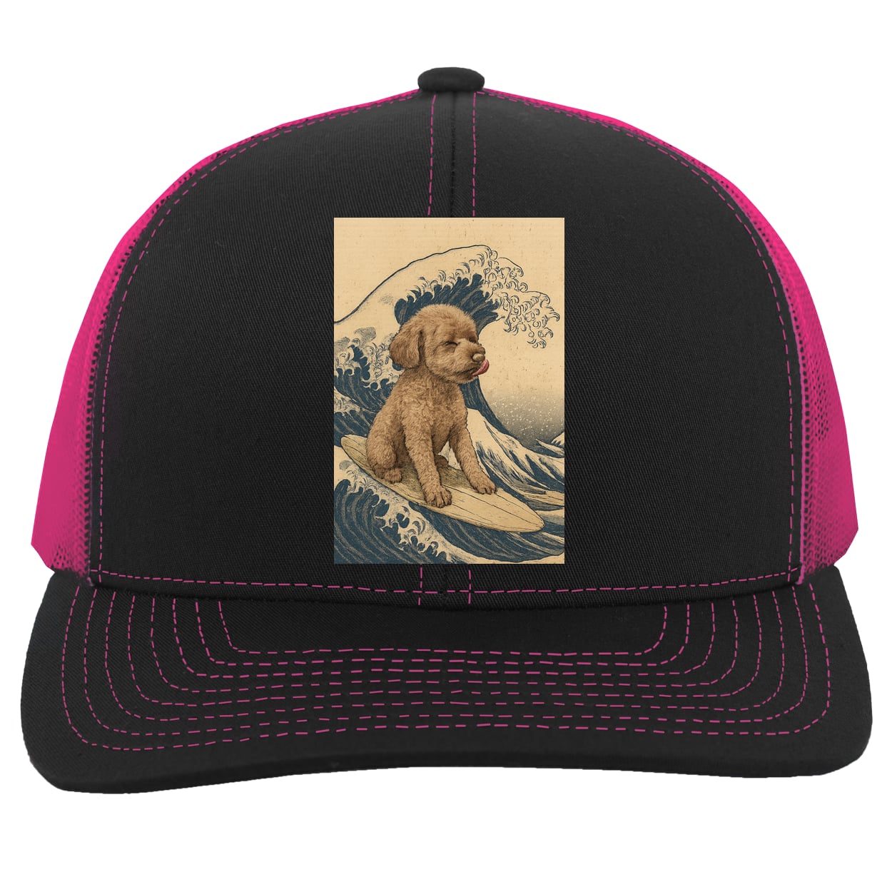 104C Trucker Snap Back - Black/Pink