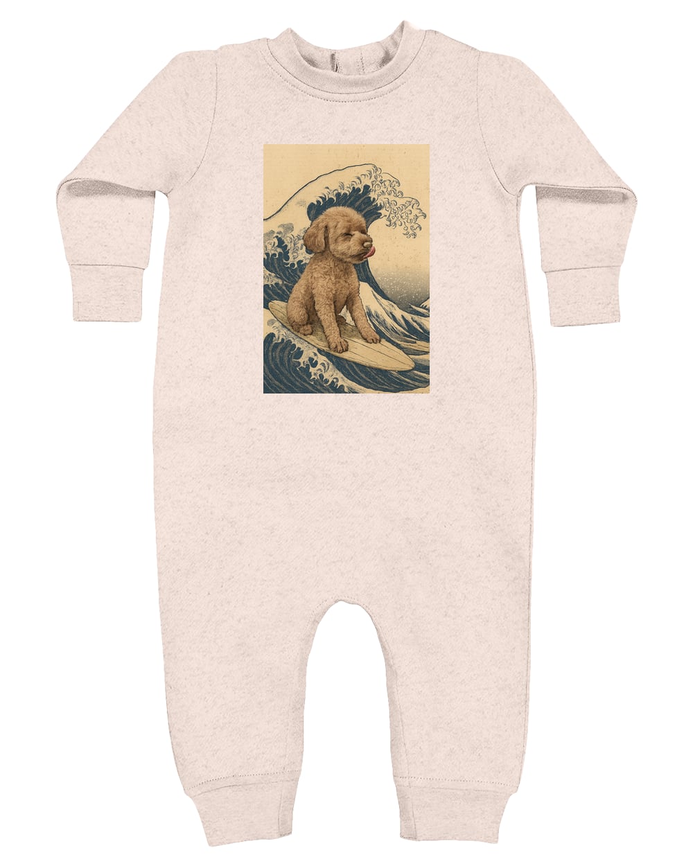 4447 Rabbit Skins Infant Fleece One-Piece Bodysuit - Natural Heather