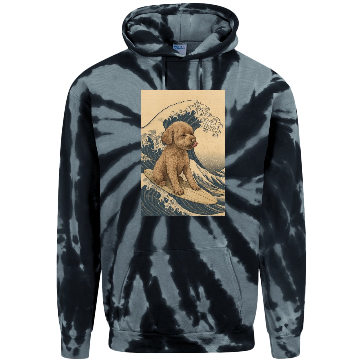 PC146 Port & Company Adult Tie-Dye Pullover Hoodie - Black