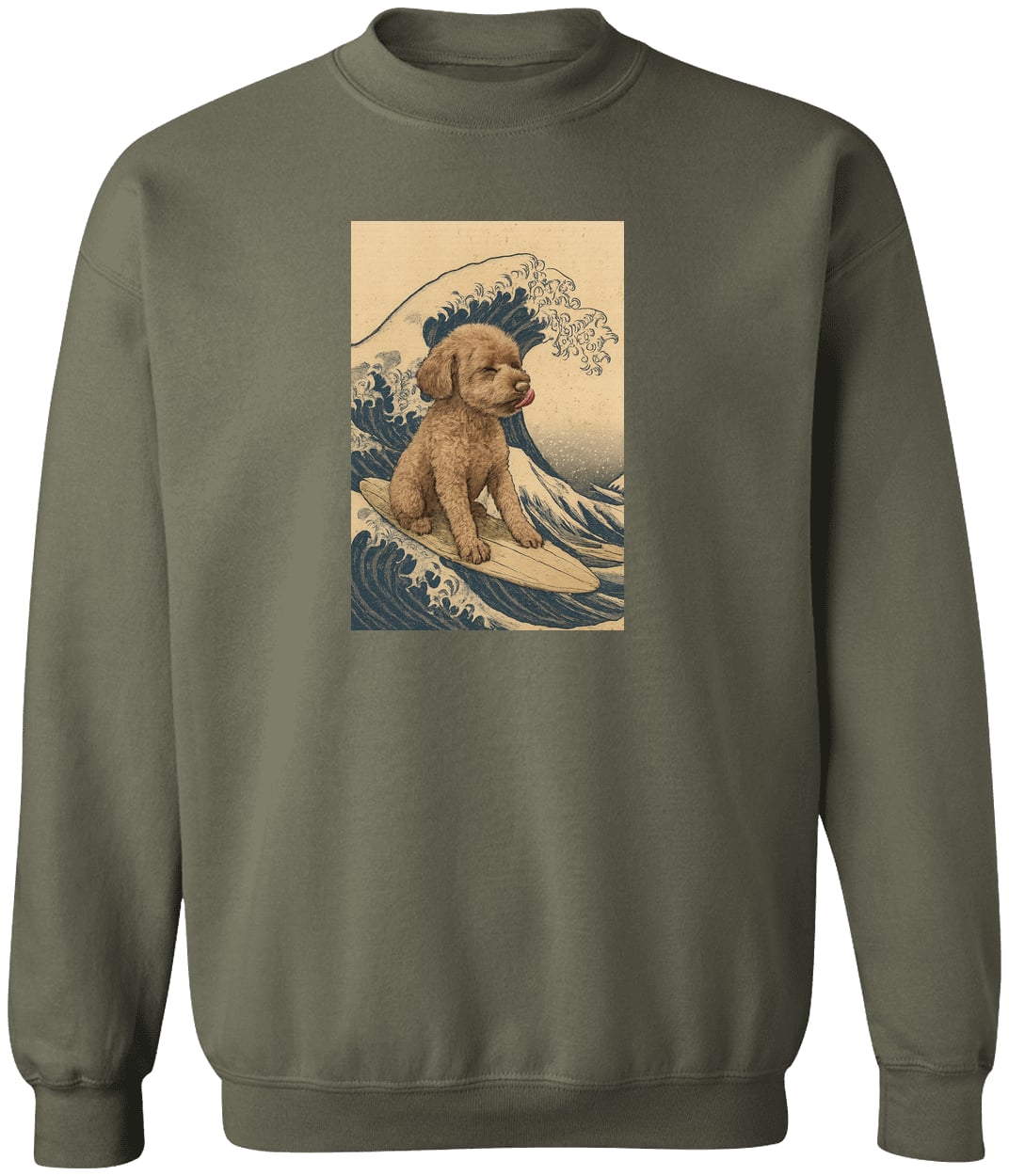 G180 Gildan Crewneck Pullover Sweatshirt - Military Green