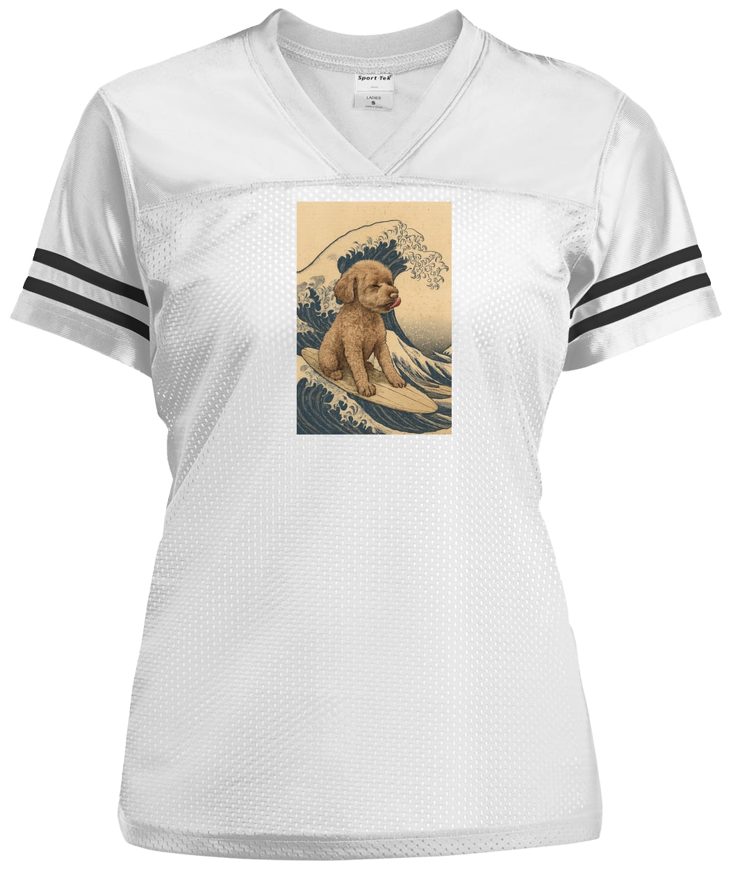LST307 Sport-Tek Ladies' Replica Jersey - White/Black