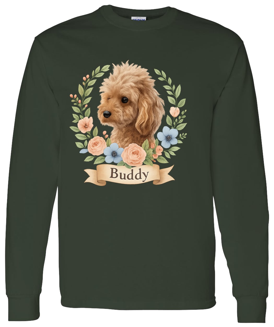 G540 LS T-Shirt 5.3 oz. - Forest Green