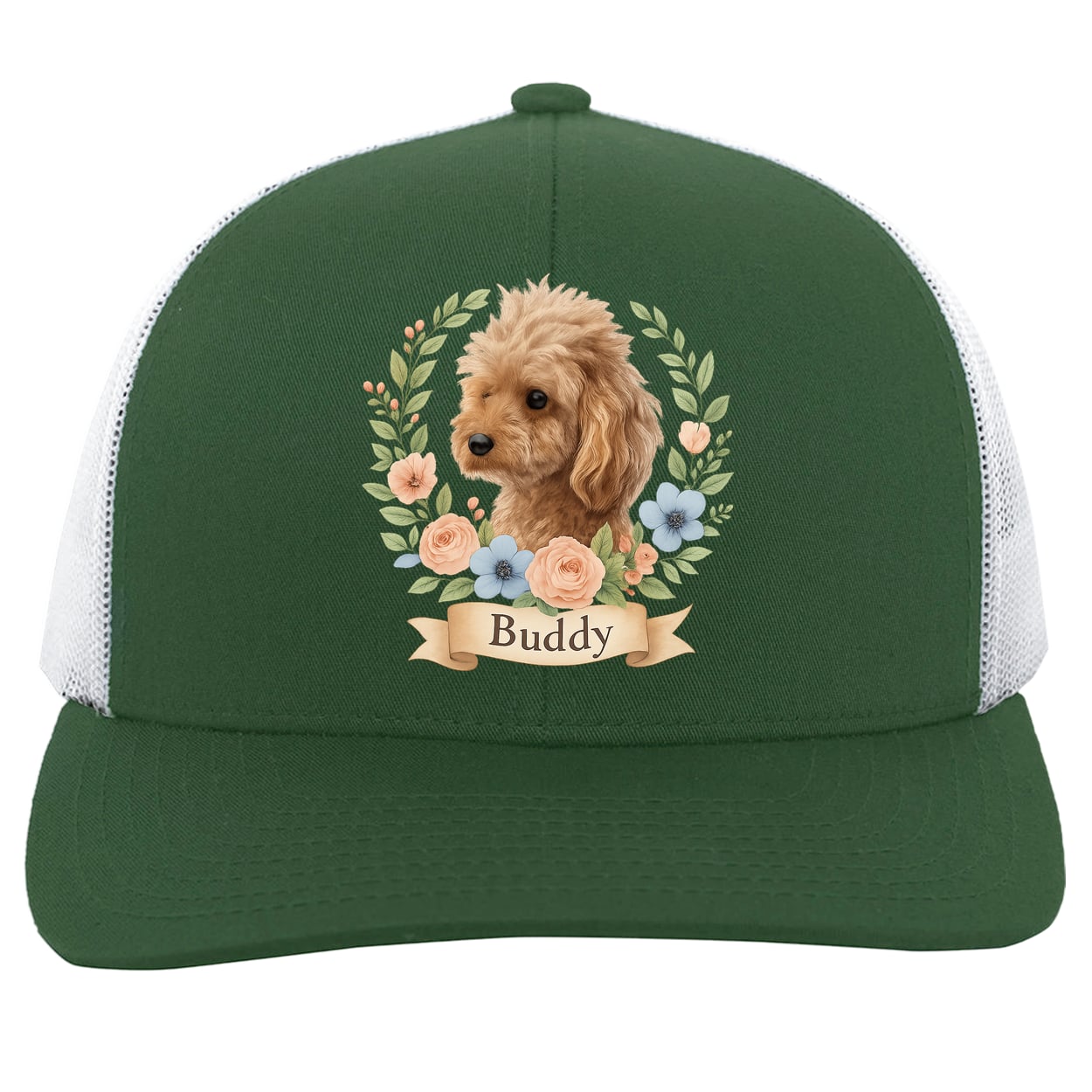 104C Trucker Snap Back - Dark Green/White