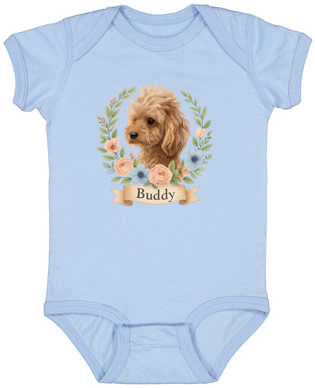 4424 Infant Fine Jersey Bodysuit - Light Blue