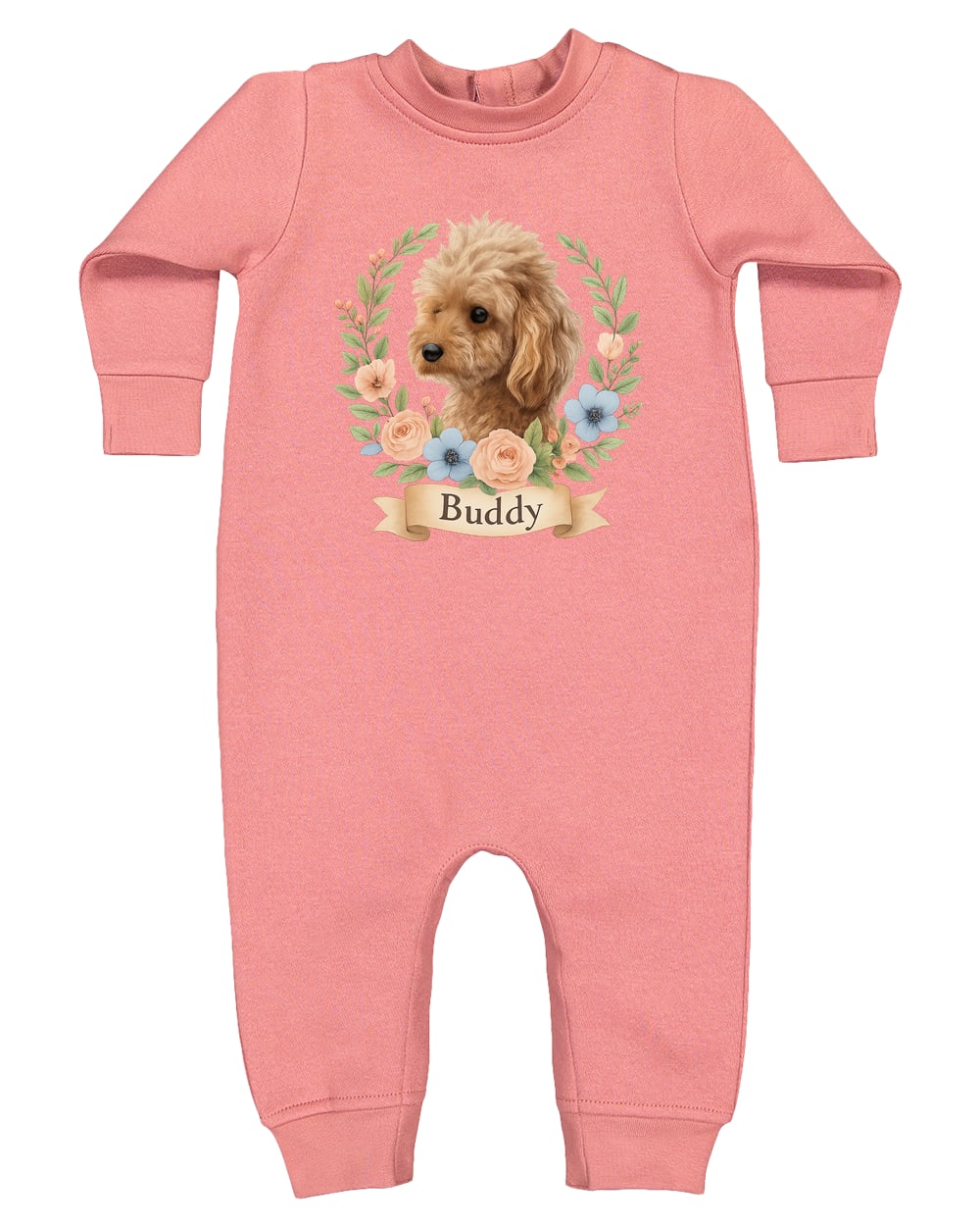 4447 Rabbit Skins Infant Fleece One-Piece Bodysuit - Mauvelous